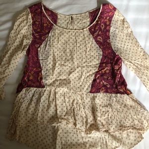 Free People Paisley Peplum